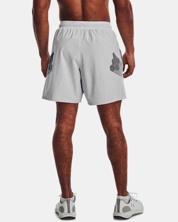 男士UA ArmourPrint Woven短褲, Gray, pdpMainDesktop image number 1